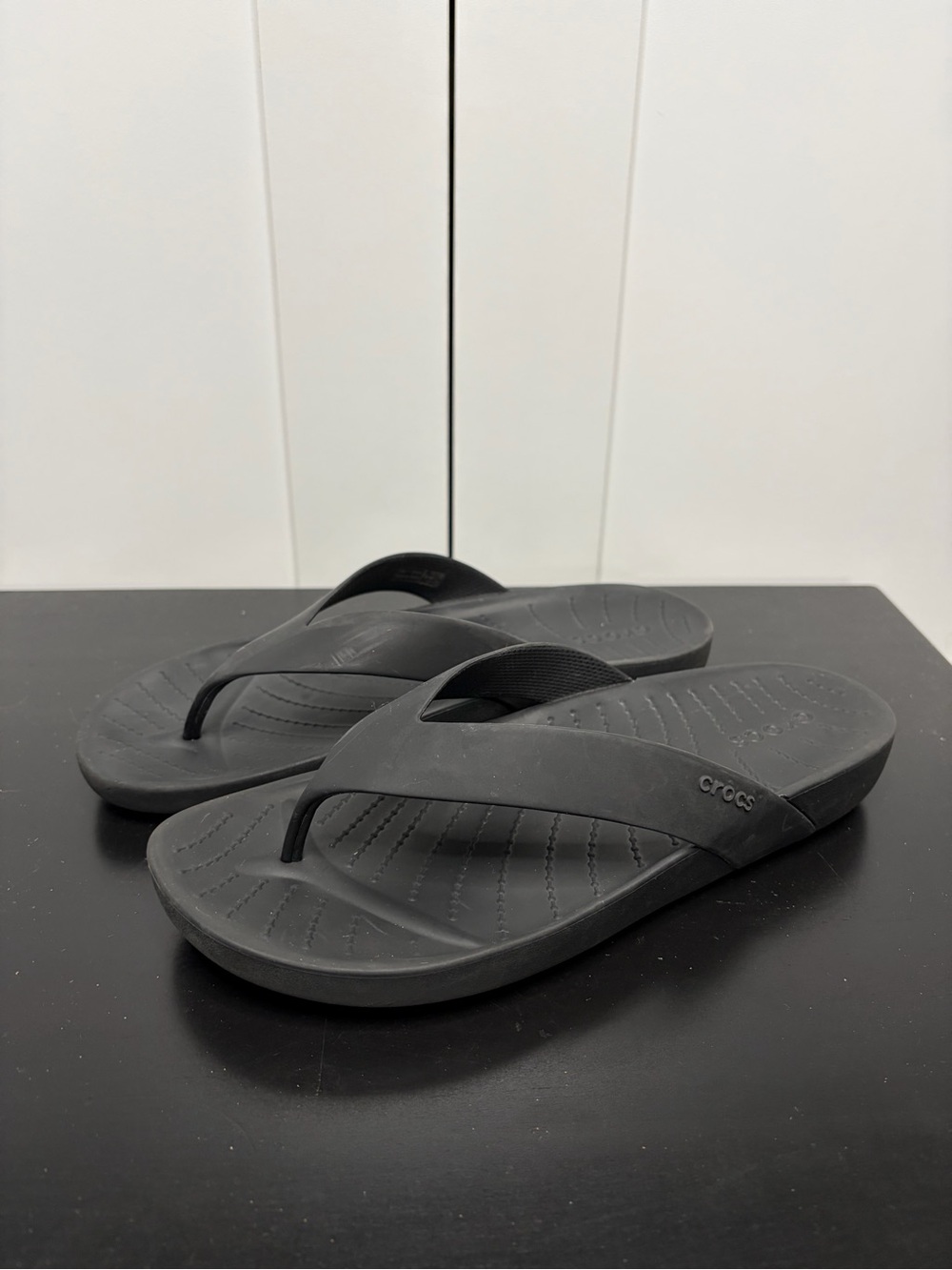 CROCS Women’s Black Flip Flops - Size 7